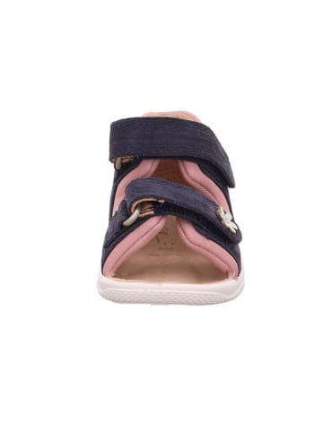 superfit Leder-Sandalen "Polly" in Dunkelblau/ Rosa