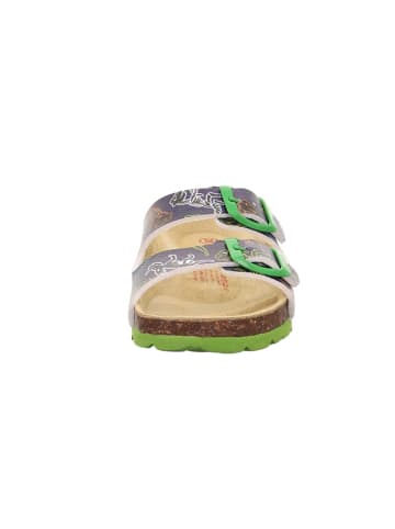 superfit Leren slippers groen/donkerblauw