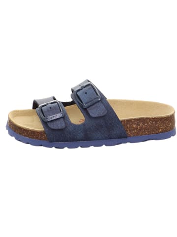 superfit Leren slippers donkerblauw