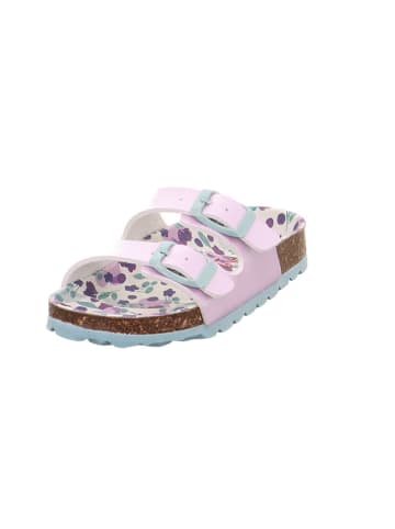 superfit Leren slippers paars/lichtblauw