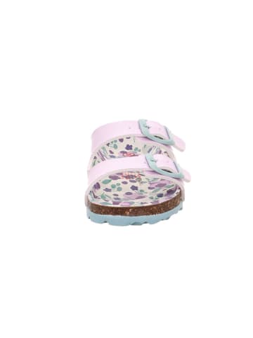 superfit Leren slippers paars/lichtblauw