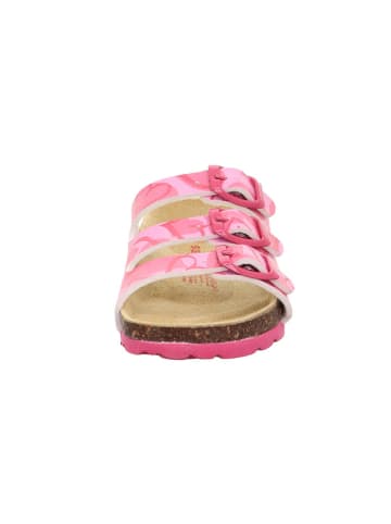 superfit Leder-Pantoletten in Pink/ Rot