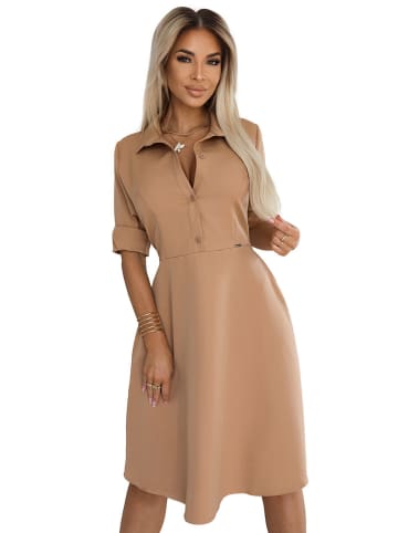 numoco Kleid in Hellbraun