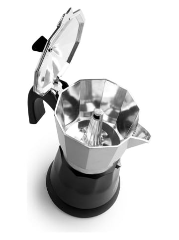 Ibili Elektrischer Espressokocher ''Arábica'' in Schwarz/ Silber - 300 ml