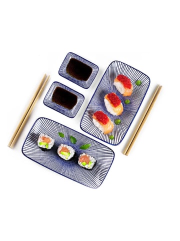 Ibili 6-częściowy zestaw w kolorze niebieskim do sushi
