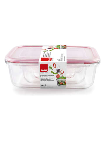 Ibili 3er-Set: Frischhaltedosen in Rot