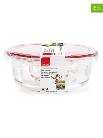 Ibili 3er-Set: Frischhaltedosen in Rot