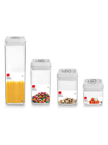 Ibili 2-delige set: voorraadpotten wit - 900 ml