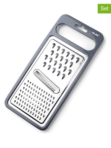 Ibili 2er-Set: Flachreiben in Silber/ Grau - (L)24,7 cm