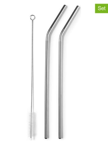 Ibili 5tlg. Set: Edelstahl-Strohhalmen - (L)26 cm