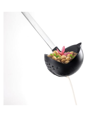 Ibili Pollepel "Intense" zilverkleurig/zwart - (L)31 cm