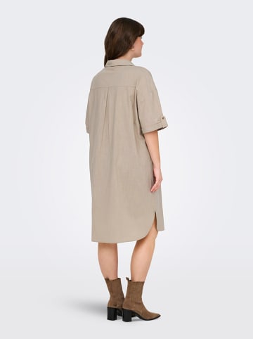 ONLY Carmakoma Kleid in Beige