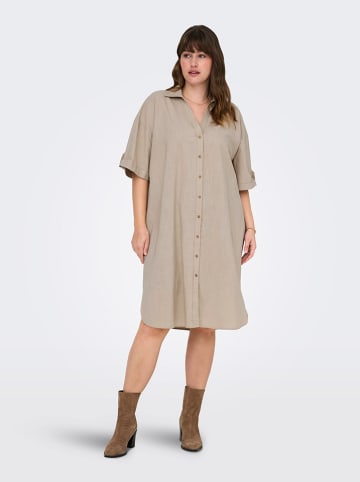 ONLY Carmakoma Kleid "Coco" in Beige