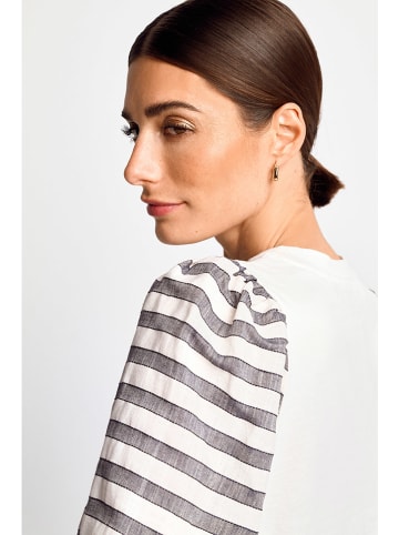 Rich & Royal Bluse in Weiß/ Anthrazit