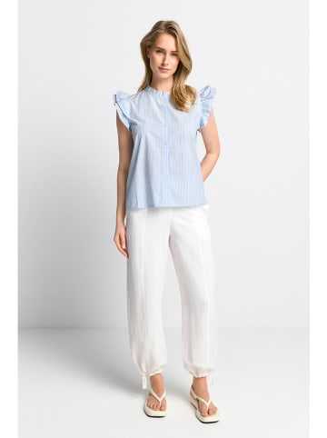 Rich & Royal Bluse in Hellblau/ Weiß