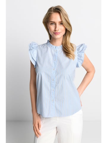 Rich & Royal Bluse in Hellblau/ Weiß