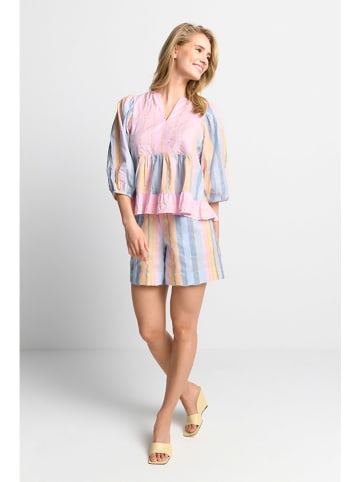 Rich & Royal Bluse in Hellblau/ Orange/ Rosa