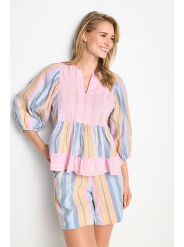 Rich & Royal Bluse in Hellblau/ Orange/ Rosa