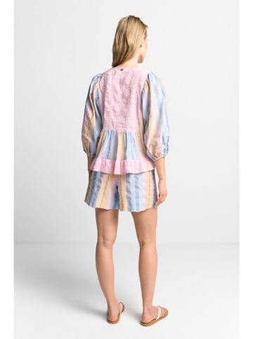 Rich & Royal Blouse lichtblauw/oranje/lichtroze