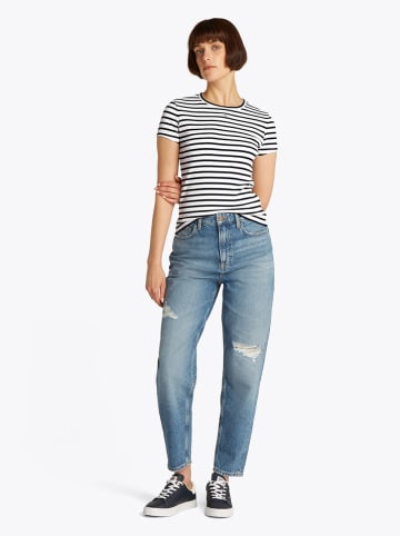 Tommy Hilfiger Shirt in Weiß/ Dunkelblau