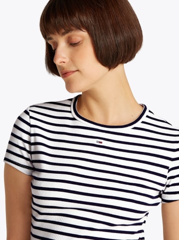Tommy Hilfiger Shirt in Weiß/ Dunkelblau