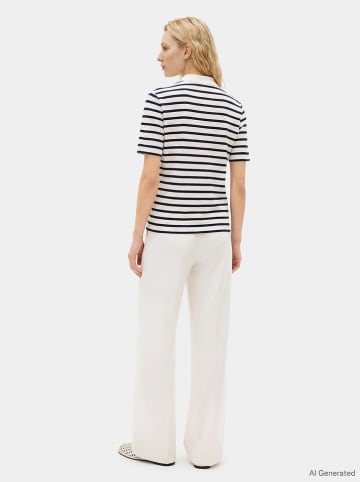 Tommy Hilfiger Poloshirt in Weiß/ Dunkelblau