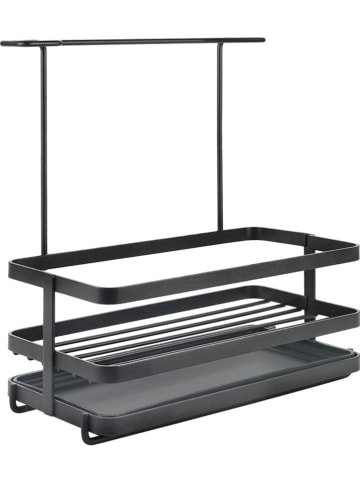 metaltex Organizer "Lava" w kolorze czarnym do zlewu - 22 x 24 x 11 cm