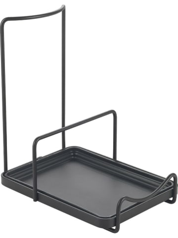 metaltex Dekselhouder "Lava" zwart - (B)17 x (H)19 x (D)12 cm