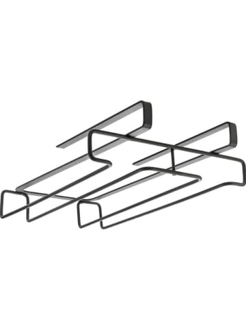 metaltex Glazenhouder "My-Glass'' zwart - (B)21 x (H)7 x (D)28 cm