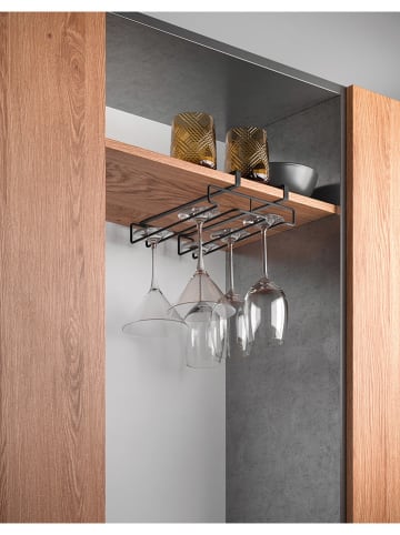 metaltex Uchwyt "My-Glass" w kolorze czarnym na szklanki - 21 x 7 x 28 cm