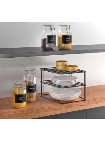 metaltex Hoekrekinzet "Palio" zwart - (B)25 x (H)19 x (D)25 cm