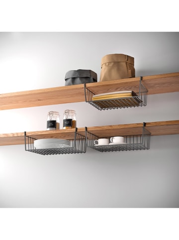 metaltex Kastmand "Kanguro" zwart - (B)40 x (H)14 x (D)26 cm