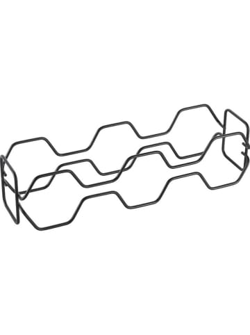 metaltex Weinregal ''Hexagon'' in Schwarz - (B)43 x (H)11 x (T)12 cm