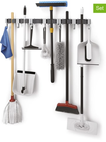 metaltex 3er-Set: Besenleisten ''Hang-up'' in Grau - (B)21,5 x (H)4,5 x (T)5 cm