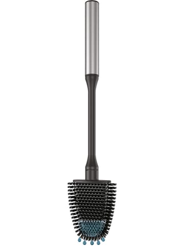 metaltex WC-Bürste ''Cleany'' in Silber/ Schwarz - (B)12,8 x (H)47 x (T)7,4 cm