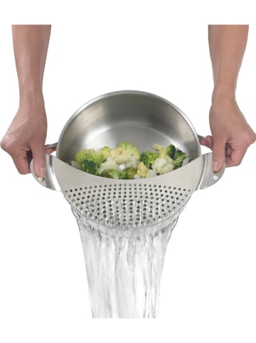 metaltex Abgiesshilfe ''Inox'' in Silber - (L)13,8 x (B)33,6 cm