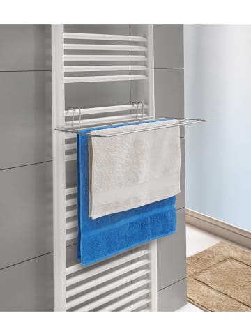 metaltex Radiatordroogrek "Radius" zilverkleurig - (B)51 x (H)7,5 x (D)32 cm