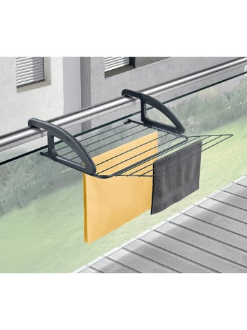 metaltex Balkonwäschetrockner ''Bries'' in Schwarz - (L)62 x (B)61 cm