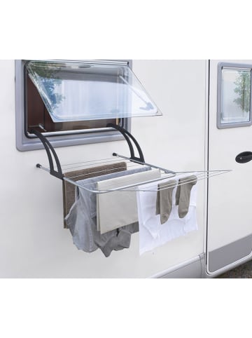 metaltex Balkonwasdroogrek "Seram" zilverkleurig/zwart - (L)51 x (B)84 cm