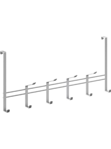 metaltex Wieszak w kolorze srebrnym na drzwi - 44,5 x 21 x 4,5 cm