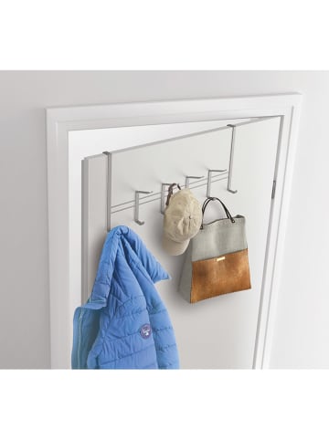 metaltex Deurhakenlijst zilverkleurig - (B)44,5 x (H)21 x (D)4,5 cm