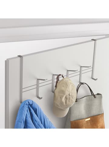 metaltex Deurhakenlijst zilverkleurig - (B)44,5 x (H)21 x (D)4,5 cm