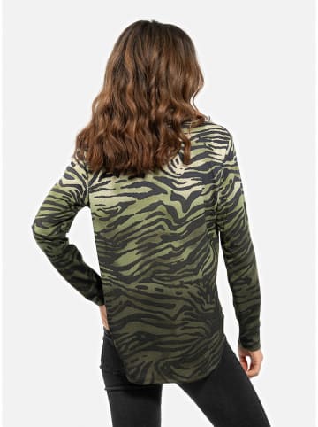 KEY LARGO Bluse "Agatha" in Khaki/ Schwarz