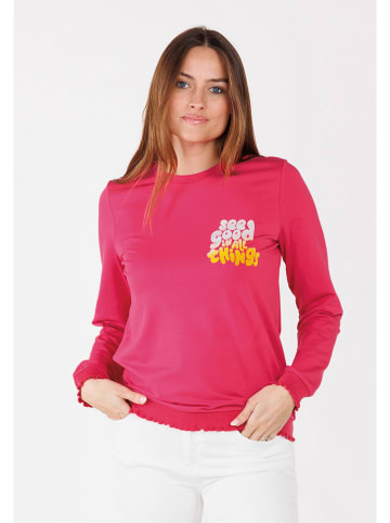 KEY LARGO Sweatshirt "Feel Good" in Pink