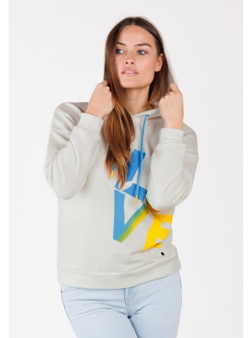 KEY LARGO Hoodie "Temperature" in Weiß/ Hellblau