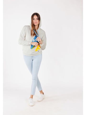 KEY LARGO Hoodie "Temperature" in Weiß/ Hellblau