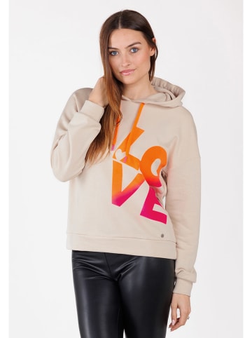 KEY LARGO Hoodie "Temperature" in Beige/ Orange
