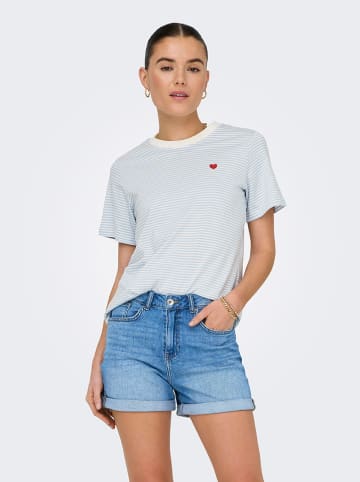 JDY Shirt in Hellblau/ Weiß
