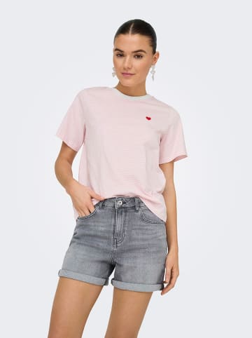 JDY Shirt in Rosa/ Weiß