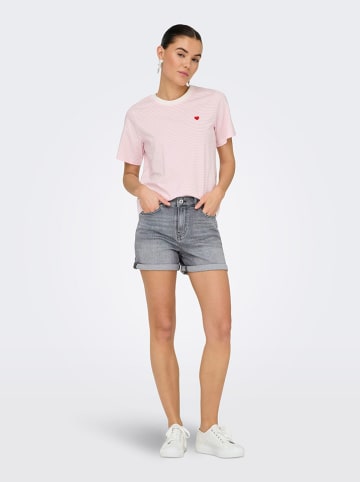 JDY Shirt in Rosa/ Weiß
